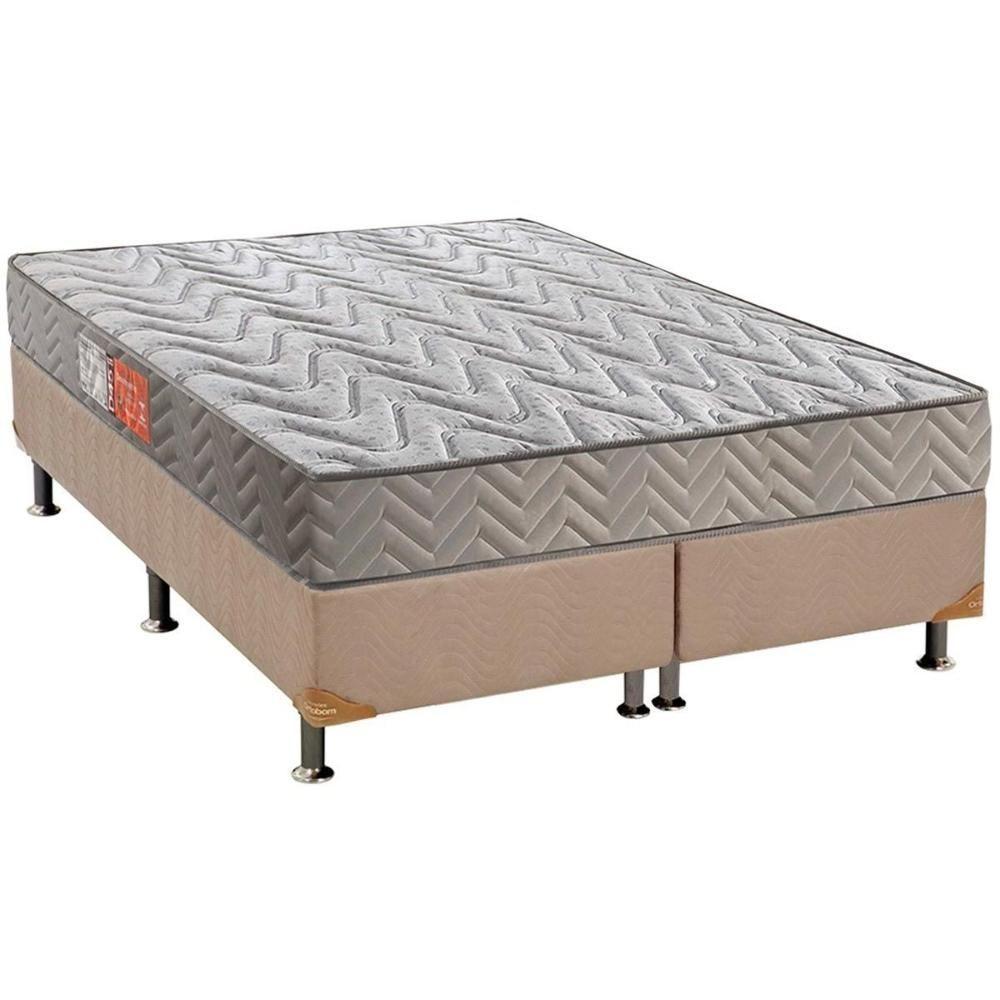 Cama Box Queen: Colchão Espuma D45 Paropas Pasquale Clean + Base CRC Suede Clean(158x198) - 1