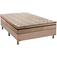 Cama Box Casal: Colchão Molas MasterPocket Ensacadas Paropas   Marcelly Ibiza + Base CRC Suede Bege(138x188) - 1