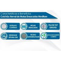 Cama Box Baú King: Colchão Molas Ensacadas Herval MasterPocket Meditare + Base CRC Courano White(193x203)