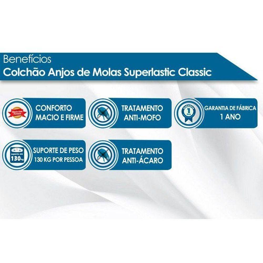 Cama Box Baú Queen: Colchão Molas Anjos Superlastic Classic + Base CRC Suede Brown(158x198) - 5