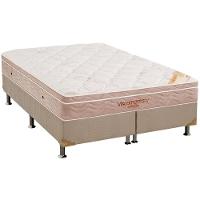 Cama Box Queen: Colchão Espuma Ortobom Viscomemory + Base CRC Suede Clean(158x198) - 1