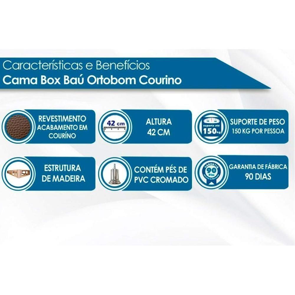 Cama Box King: Colchão Molas Bonnel Castor Class + Base Crc Suede Black(193X203) - 4