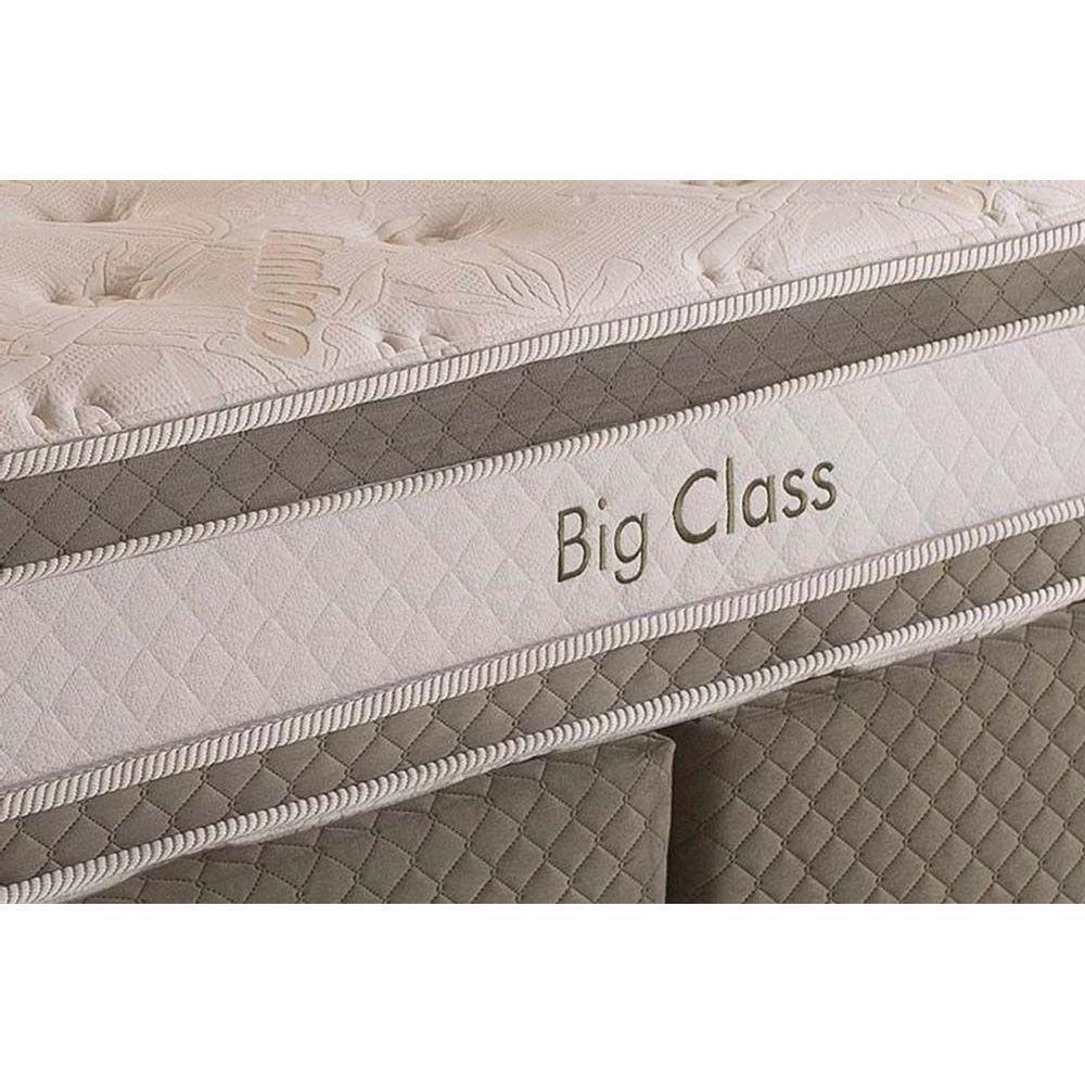 Cama Box Baú Queen: Colchão Molas Herval ConfortClass Big Class DF + Base CRC Suede Gray(158x198) - 3