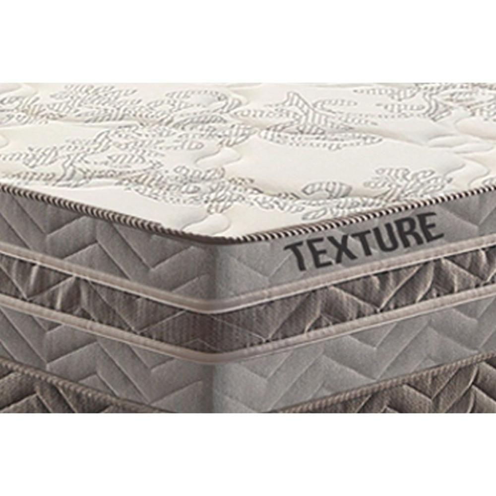 Cama Box Queen: Colchão Molas MasterPocket Ensacadas Paropas   Texture + Base CRC Suede Bege(158x198) - 4