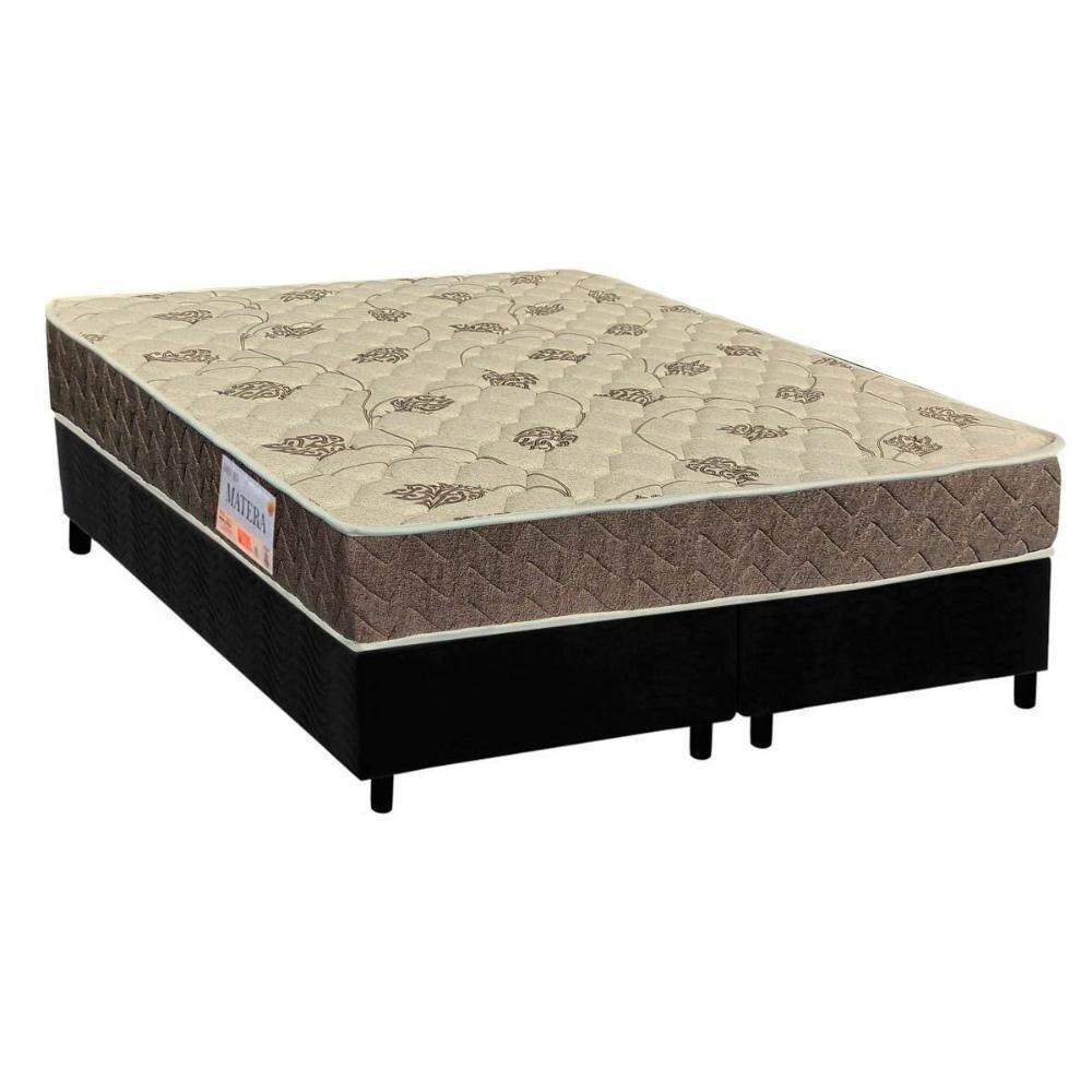 Cama Box King: Colchão Anatômico Orthoflex D33/EP Matera + Base CRC Suede Black(193x203) - 1