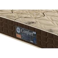 Cama Box Solteiro: Colchão Espuma Anjos D28 Confort + Base CRC Suede Clean(88x188)