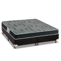 Cama Box King: Colchão Espuma D33 Probel ProDormir Advanced Mega Resistente + Base CRC Suede Black(193x203) - 1