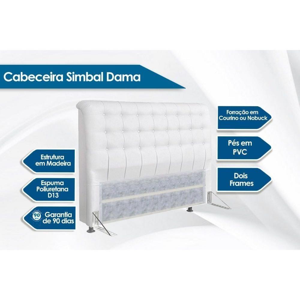Cama Box Queen CRC + Colchão Ortopédico Light Ortobom + Cabeceira Dama Courano Preto - 9