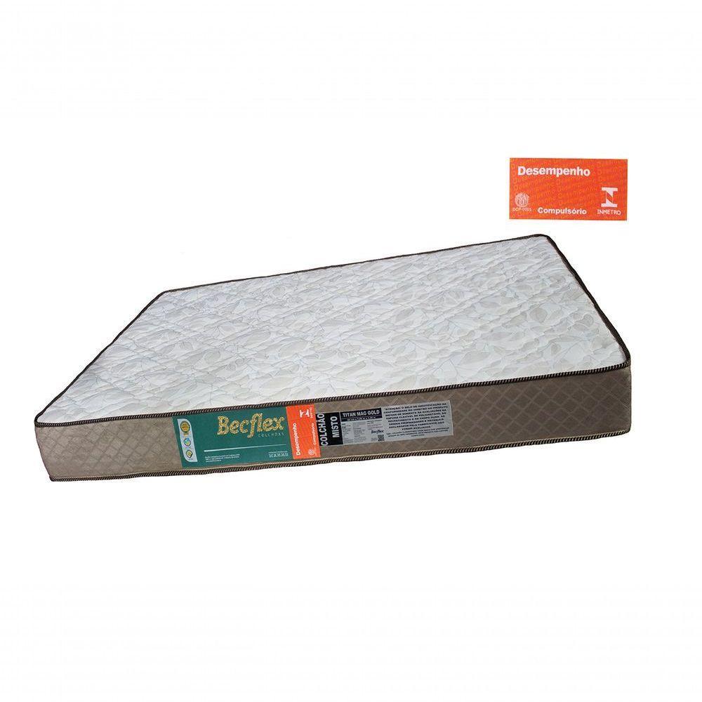 Conjunto Box Completo Queen Becflex Titan Mag Gold 1,58 x 1,98 x 0,46 (Cama Box + Colchão Colchão Espuma) - 2