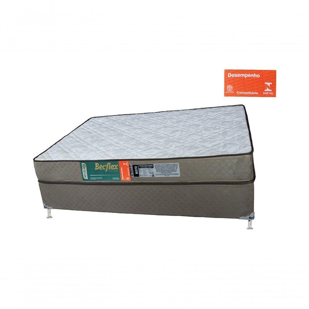 Conjunto Box Completo Queen Becflex Titan Mag Gold 1,58 x 1,98 x 0,46 (Cama Box + Colchão Colchão Espuma) - 3