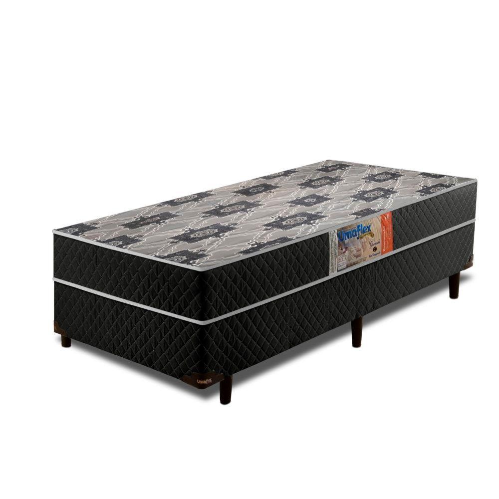 Cama Box Conjugada Solteiro Umaflex Granada Plus Preto - 1