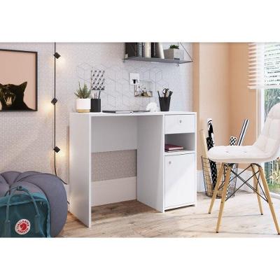 Escrivaninha Mdp com Porta e Gaveta Coimbra Branco