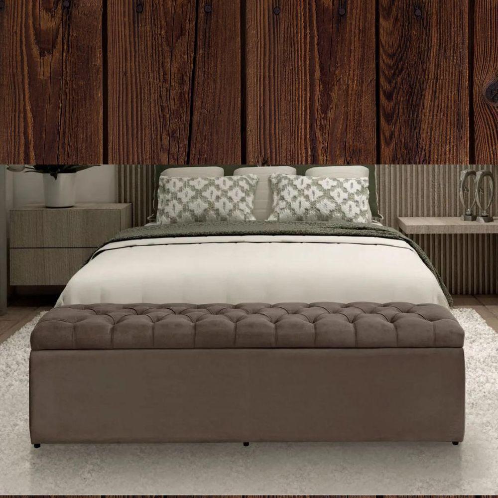 Báu Calçadeira Sapateira Dubai 1,93 Mt-suede Marrom - 4