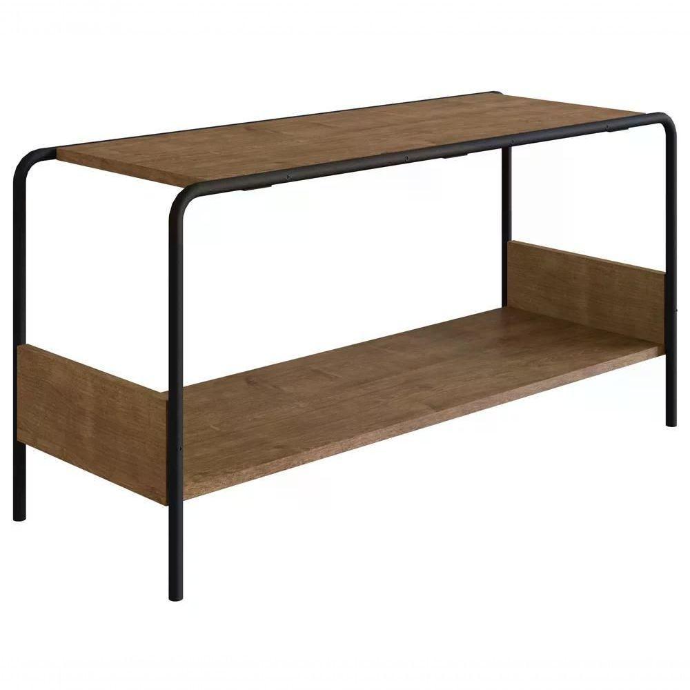 Banco Sapateira Para Hall De Entrada 27890 Aço Preto Vermont - 1