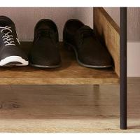 Banco Sapateira Para Hall De Entrada 27890 Aço Preto Vermont