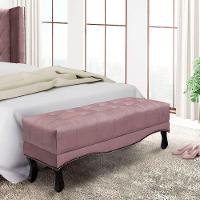 Calçadeira Recamier Queen 1,60m Vicenza Veludo Lilás - 4