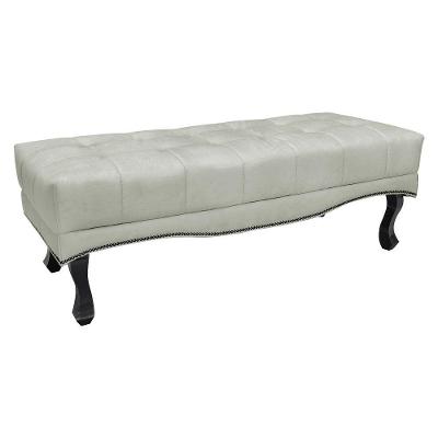 Calçadeira Recamier Queen 1,60m Vicenza Veludo Cinza Prata