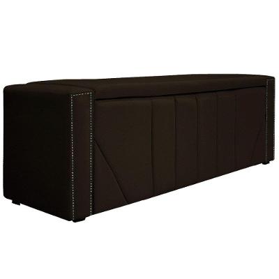 Calçadeira Baú King 195cm Corano Marrom