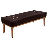 Calçadeira Recamier Queen 1,60m Gênova Suede Marrom Café - 1