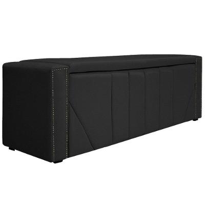 Calçadeira Baú King 195cm Corano Preto