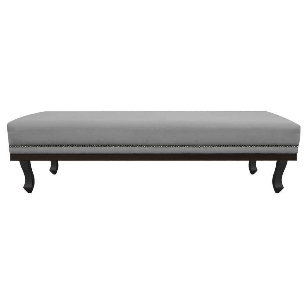 Kit Cabeceira E Calçadeira Casal P02 140cm Cinza - 5