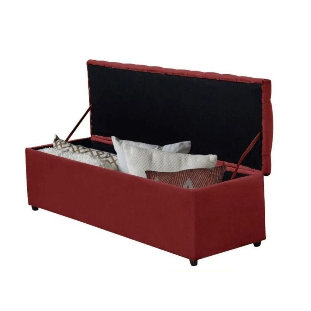 Báu Calçadeira Sapateira Dubai 1,38 Mt-suede Vermelho - 3