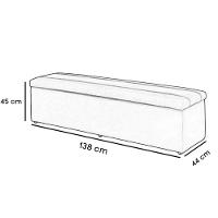 Báu Calçadeira Sapateira Dubai 1,38 Mt-suede Bege - 2