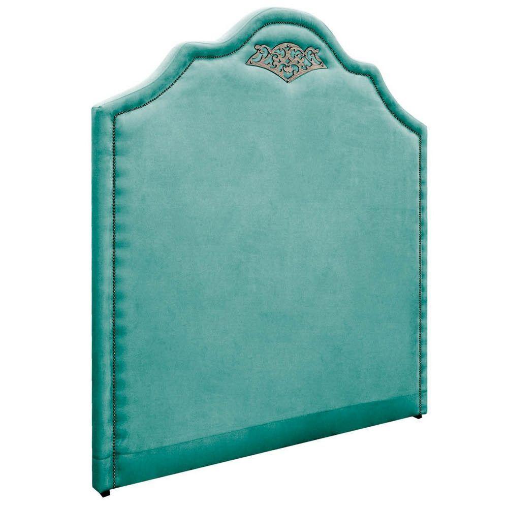 Kit Cabeceira E Calçadeira Queen P02 160cm Azul Tiffany - 2