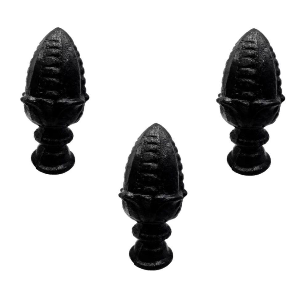 Kit 3 Pinhas Ferro Fundido N09 P/ Grade Portão Sacada Muro - 1