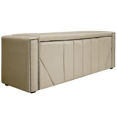 Calçadeira Baú King 195cm Corano Bege