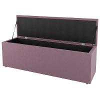 Calçadeira Baú Casal Grace 140Cm Suede Rosé - Desk Design - 4