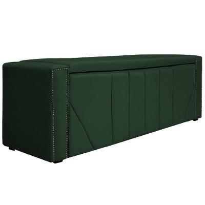 Calçadeira Baú Queen 160cm Suede Verde