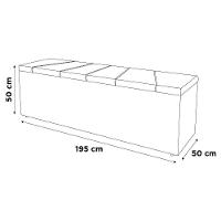 Calçadeira Baú King Size Berlyn 195cm Veludo Bege - 2