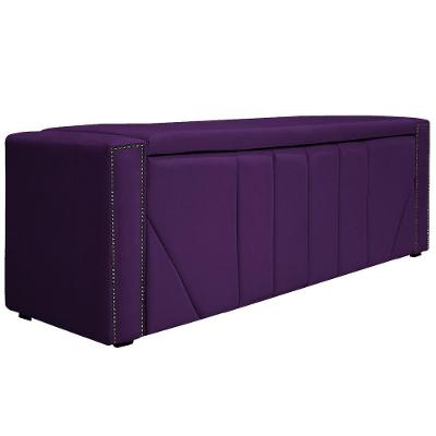 Calçadeira Baú Queen 160cm Suede Roxo