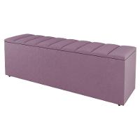 Calçadeira Baú Casal Cora 140Cm Suede Rosé - Desk Design - 1
