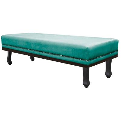 Calçadeira Solteiro Orlando P02 90cm Suede Azul Tiffany