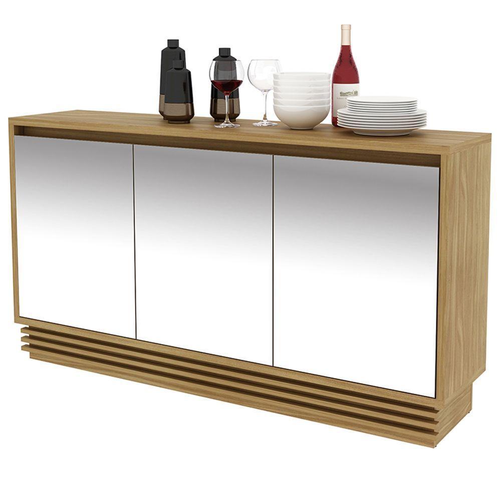 Buffet Aparador + Espelho Nas Portas Bb2609 Natural - 1