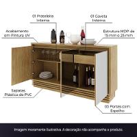 Buffet Aparador + Espelho Nas Portas Bb2609 Natural - 6