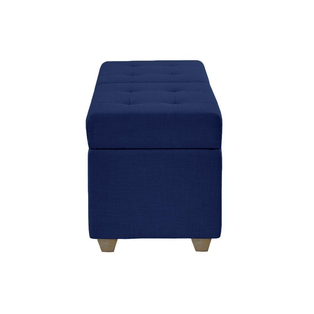Recamier Bau Madri 1,60m Suede Azul Marinho - Inova Decor - 2
