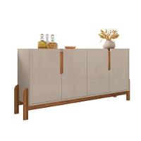 Buffet Agnes Off White/cedro 4 Portas Com Detalhe Curvo - 3