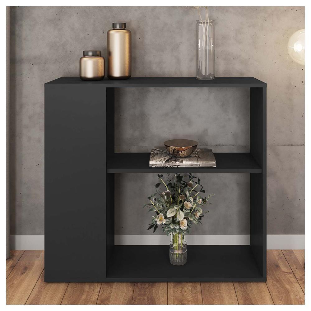 Aparador Buffet Decorativo 1 Prateleira Opala Preto Caemmun - 5