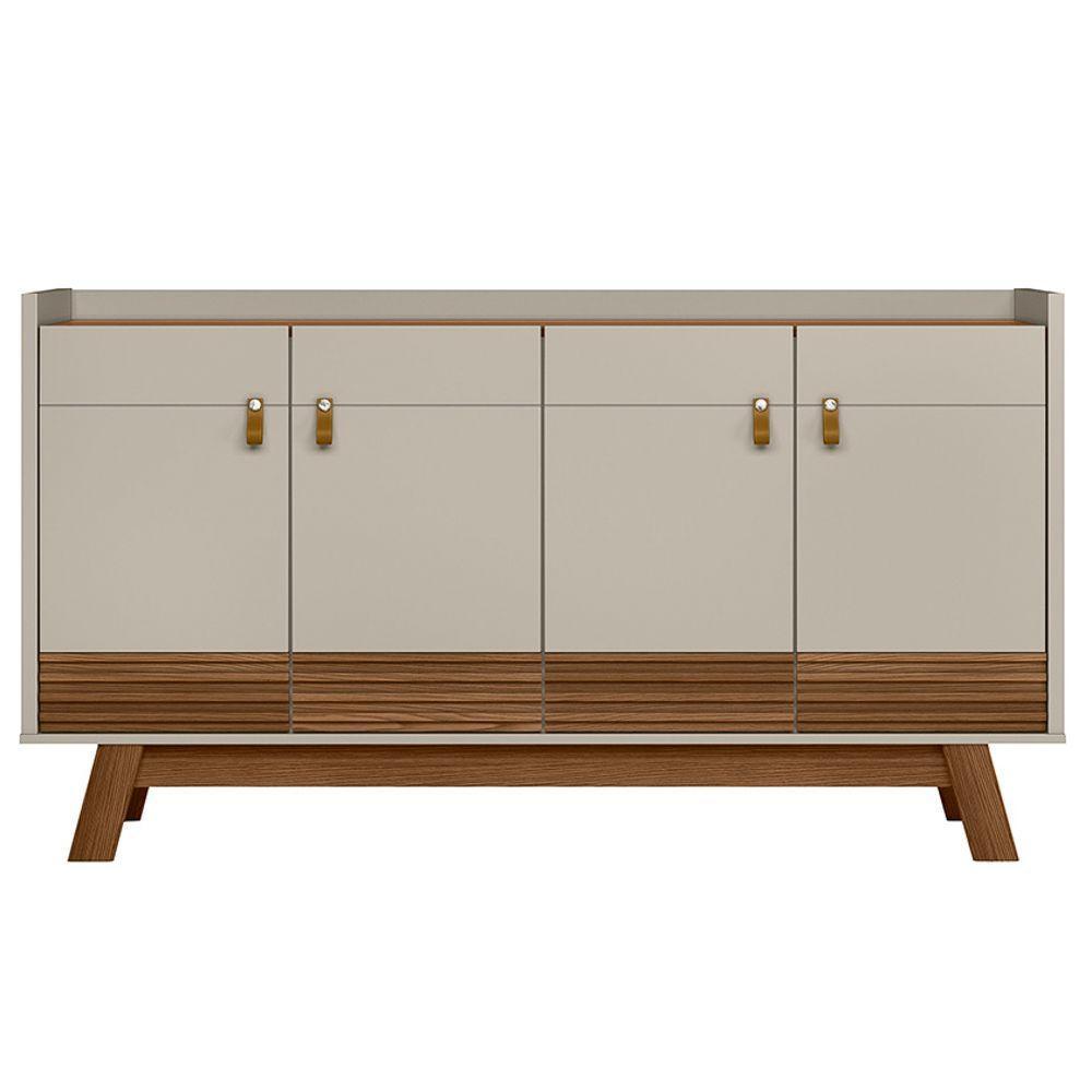 Balcão Buffet 160cm 4 Portas Pés Retrô Luzzo off White - 2