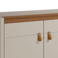 Balcão Buffet 160cm 4 Portas Pés Retrô Luzzo off White - 3