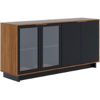 Buffet Bancada 4 Portas 160 Cm Vitoria Preto Noce Milano Clb - 1