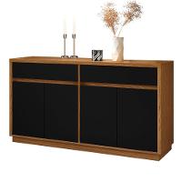 Aparador 1,50m 3 Portas 2 Gavetas Ype Preto - 7