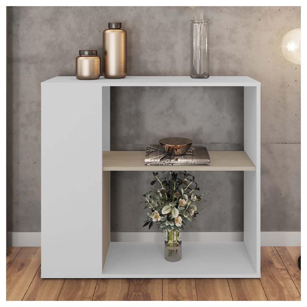 Aparador Buffet Decorativo 1 Prateleira Opala Branco Caemmun - 4