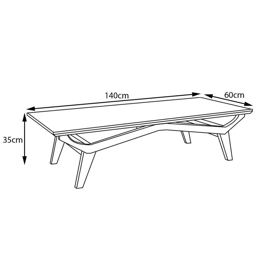 Conjunto Aparador e Mesa de Centro Monet Off White champagne - 4