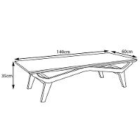 Conjunto Aparador e Mesa de Centro Monet Off White champagne - 4