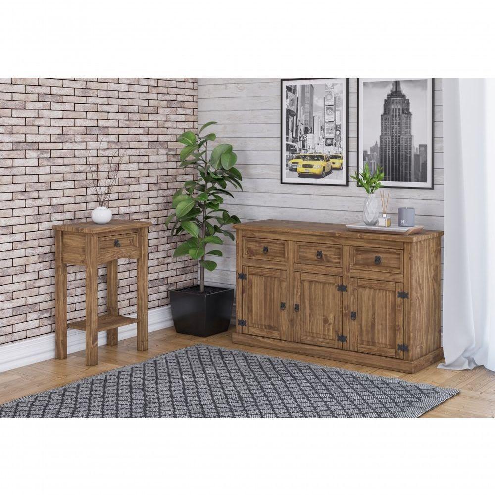 Aparador Com 1 Gaveta De Madeira Maciça Mpo Móveis - 2