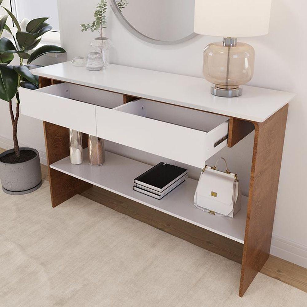 Aparador Buffet Charles Com 2 Gavetas 136 Cm Naturale/branco Naturale/branco - 3